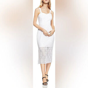 NWT BCBGeneration White Lace Midi Dress Size 2